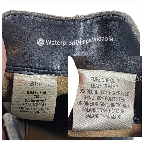Blondo Wedge Bootie 7M Womens Irving Chelsea Waterproof Gray Suede Leather READ - Picture 11 of 12